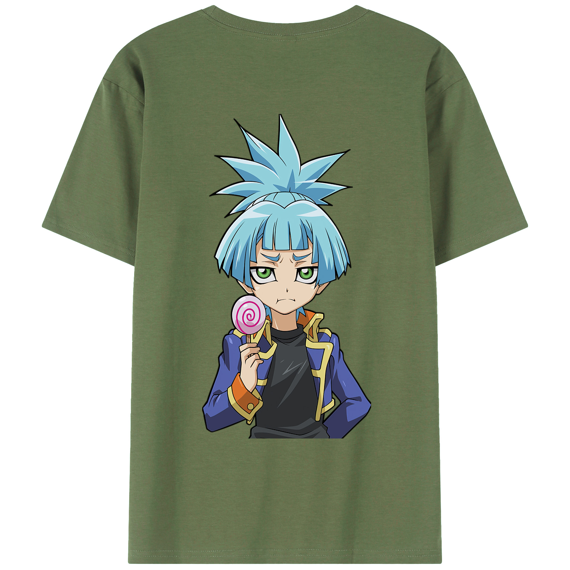 （画像用） 遊☆戯☆王 Yu-Gi-Oh! 綿100％ メンズ半袖Tシャツ（バックプリント） 通気性